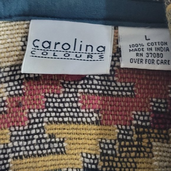 Vintage Carolina Colours Aztec Waist Length Jacket - Picture 4 of 5